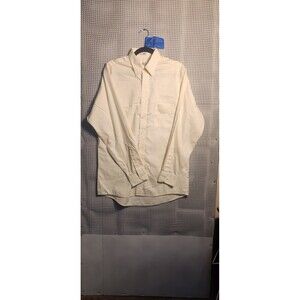 Van Heusen Mens 15 1/2  34/35  Button Down  Shirt Ivory
